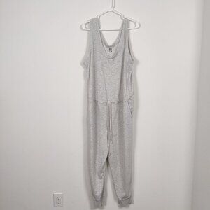 Joe Fresh Active Women's Athletic Jumpsuit in Silver Gray Size 1X Dropped Crotch